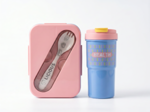 Lunch Box Set 2in1 Pink/Blue 6059